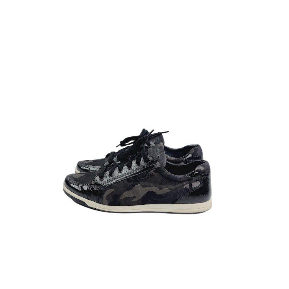 Prada Men's Black Sport Camouflage‎ Lace Up Athletic Sneaker Size 7